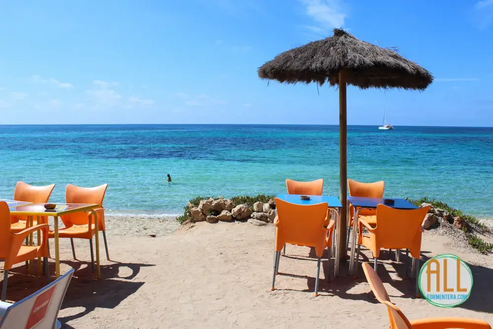 Chiringuito Pelayo,  beach restaurant, Formentera