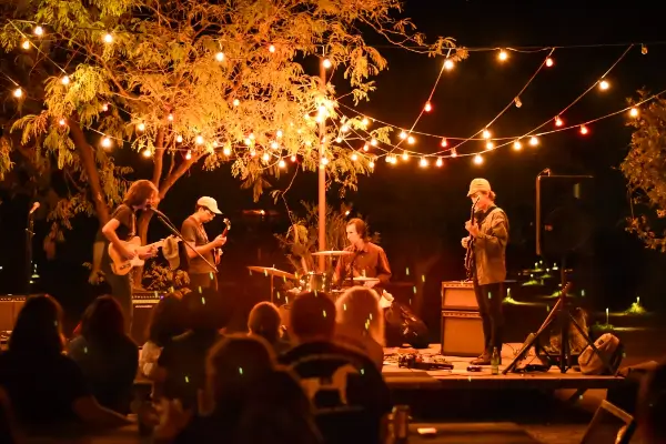 Banda de música en directo en Sant Ferran, Formentera